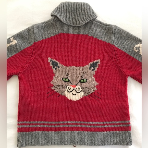 MOTH Varsity Kitty Cat 🐱 Sweater Coat Jacket - Picture 4 of 9